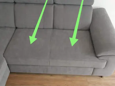 Po opravě: opravené sedáky sedačky