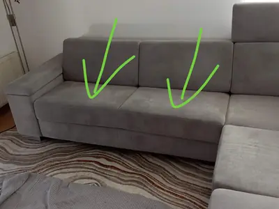 Po opravě: stejná sedačka s novou výplní sedáků